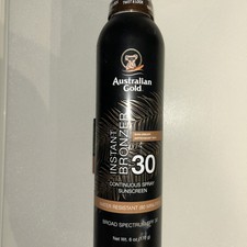 Australian Gold Continuous Spray Sunscreen with Instant Bronzer SPF 30 Exp 07/26