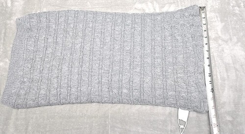 XMWEALTHY BABY SWADDLE Cable Knit Shepra Blanket Gray WARM 28"×15" - Picture 9 of 9