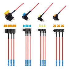 12 Pack 4 Types Fuse Tap Automotive 12V，Car Add-a-Circuit Fuse taps，Standard ...
