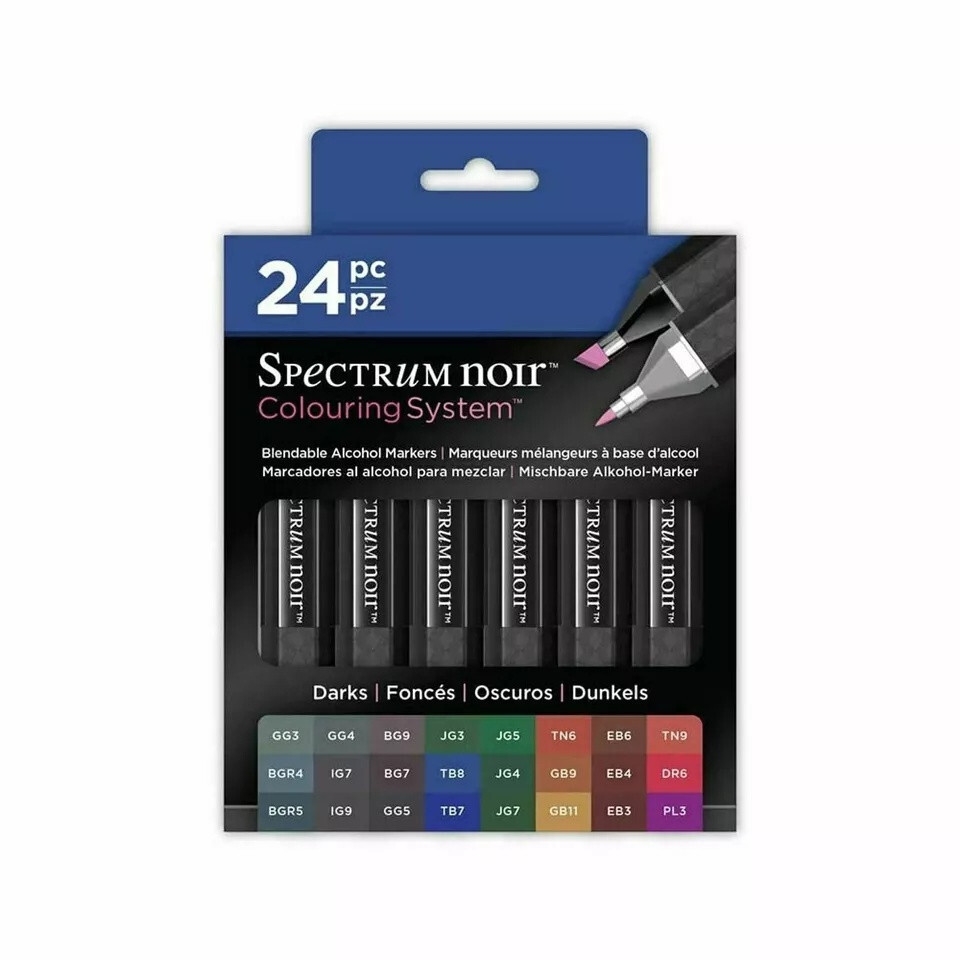 Spectrum Noir Professional Blendable Ink Alcohol Marker Pens 24
