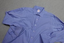 Brooks Brother Button Up Shirt Mens 17 1/2 34 Blue Regent French Cuff 346