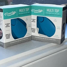 (2) Blue Masontops Multi-Top - Regular Mouth Mason Small Reusable Flip Cap Lids