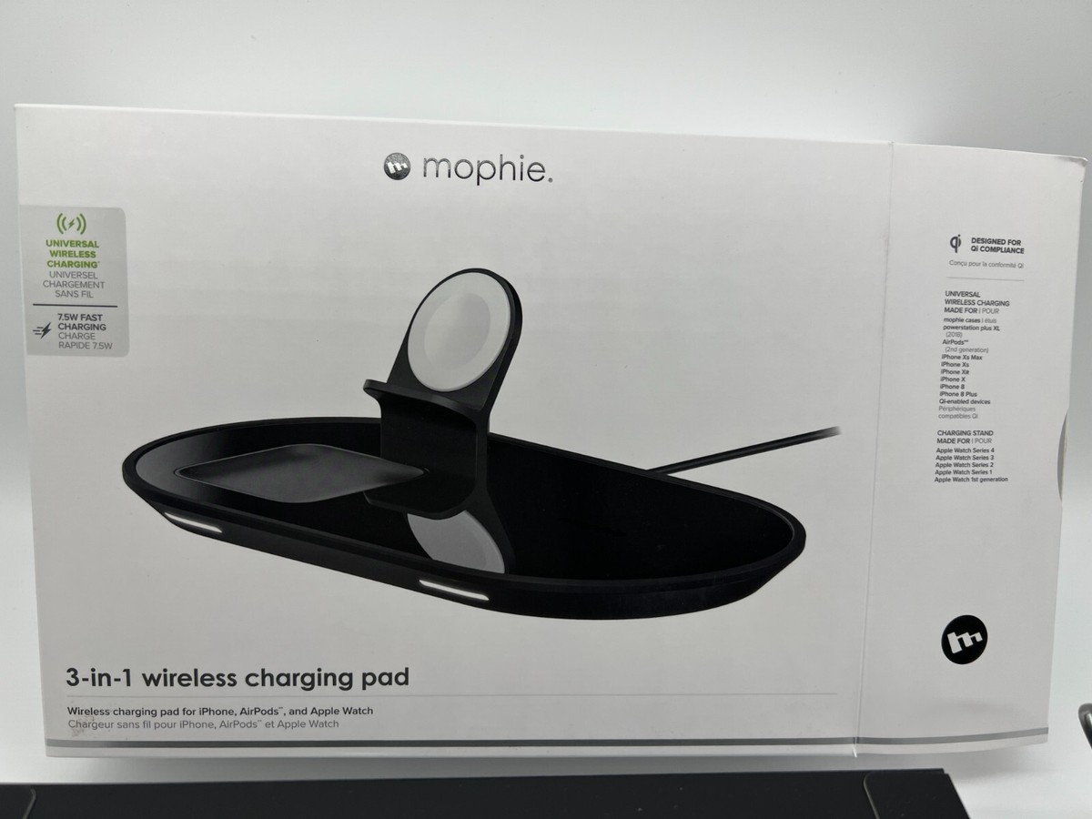 Mophie in Wireless Charging Pad Apple Devices Black Phone Watch  AirPods