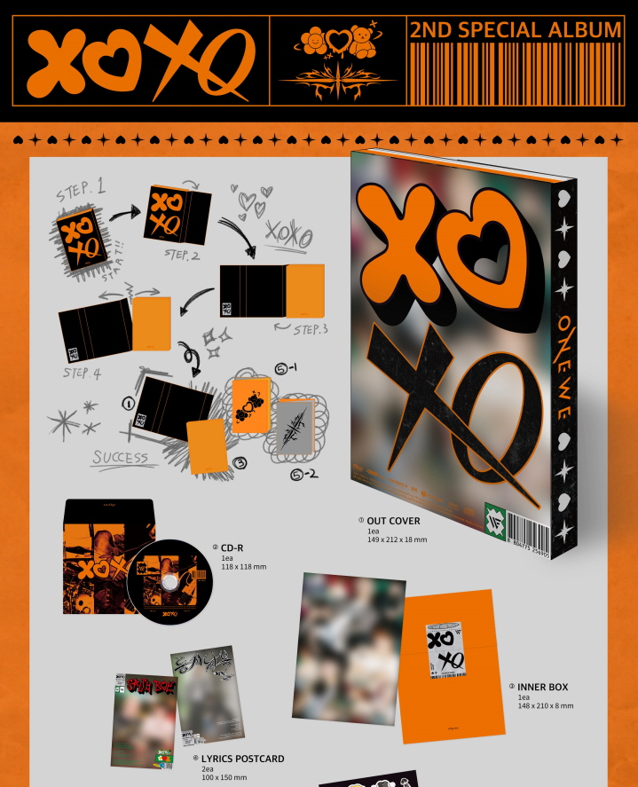 Xoxo - incl. 2 Lyrics Postcard, Xoxo's Closet, Both-Sided