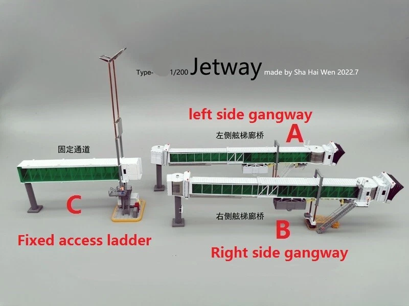 1/200 Airport Ground Service Aircraft Bridge Model Left+Fixed Access Ladder A+C - Image 2 of 4