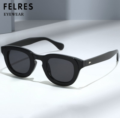 Oval Thick Frame Sunglasses For Men Women Outdoor Driving Retro Classes UV400