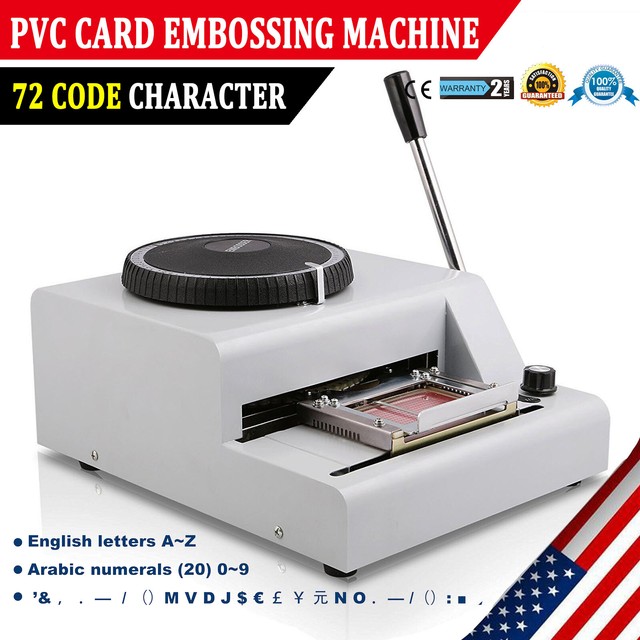 Embossing Machine 72 Character Embosser Printer PVC Credit ID VIP Card eBay