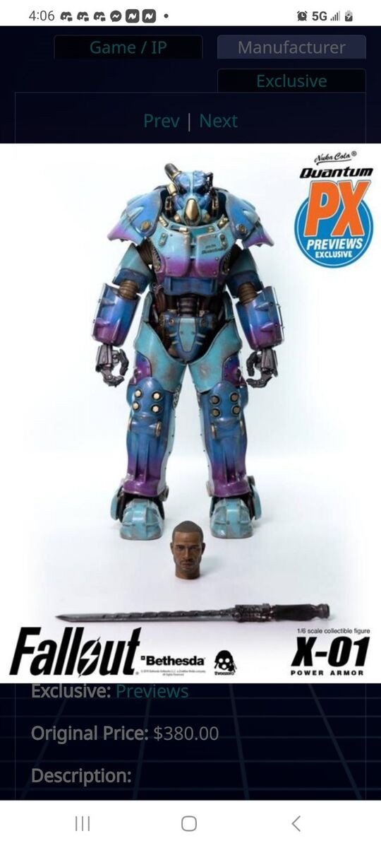 1/6 Fallout X-01 Power Armor Quantum Variant Figure PX