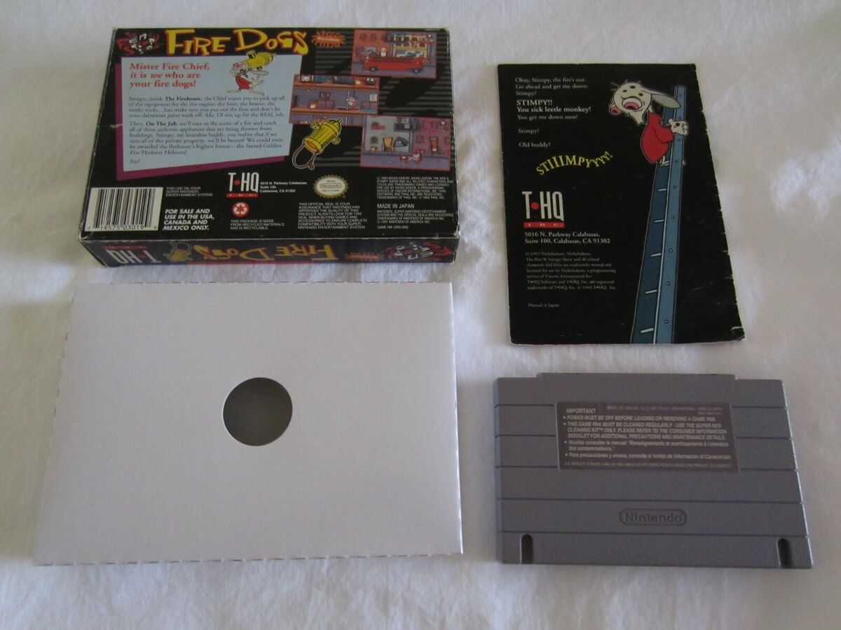 Ren & Stimpy Show: Fire Dogs SNES Super Nintendo CIB Ren & Stimpy Show: Fire Dogs SNES Super Nintendo CIB