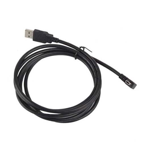 2m Black Mini USB B 5 pin Male Right Angle 90 Degree to USB 2.0 Male Data Cable - Picture 2 of 10