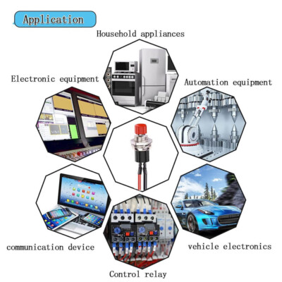 6X 12V 5AMP SPST Mini Push Button Pre-Wired Momentary N/O OFF-ON - Foto 4