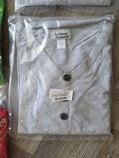 Anthony Richards House Dress Or Cover Up Gray MEDIUM Buttons and Front Pockets