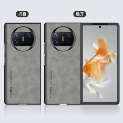 For Huawei Mate X3, Luxury Business Retro Leather supple Magnetic Case Cover