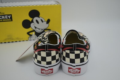 Disney Vans Slip-On Mickey & Minnie Checkerboard Flame Skate 