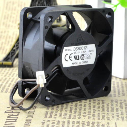 Delta DSB0612L 7W16 DC12V 0.12A 6CM 6025 60mm 60x60x25mm 2Pin Cooling Fan - Picture 1 of 2