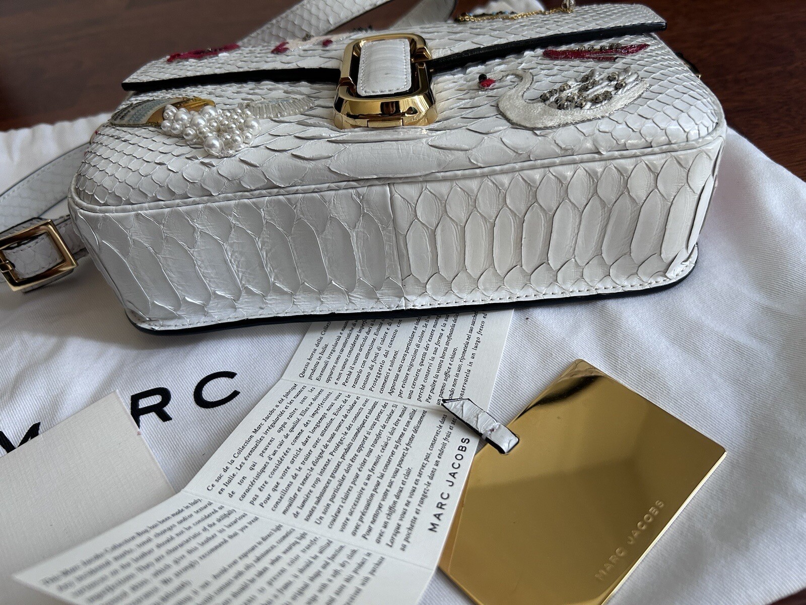 THE MARC JACOBS Embroidered Python Shoulder Handb… - image 15