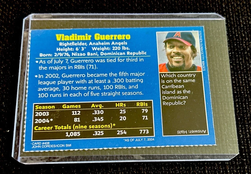 Vladimir Guerrero Rare 2004 Anaheim Angels Sports Illustrated for Kids SI NM+ - Image 2 of 2