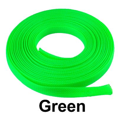 ALL SIZES & COLORS 5' FT - 100 Feet Expandable Cable Sleeving Braided Tubing LOT
