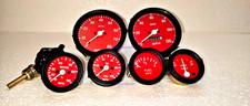 Smiths Replica 52mm-Kit-TempC Oil Fuel AmpGauge0-120MPH Speedo+0-80RPM 100mm RB