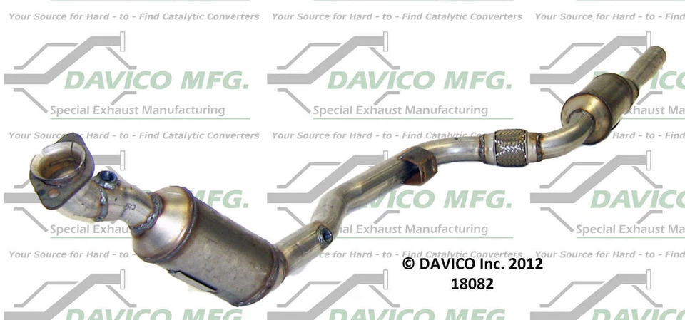 Convertidor catalítico-ajuste exacto Davico 18082 se adapta a 00-02 Mercedes E430 4,3 L-V8 Foto 2 de 3