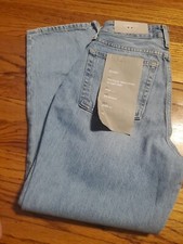 NWT Everlane Womens The Curvy 90s Cheeky Straight High Rise Blue Jeans Size 24