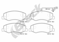 Breck BremsbeläGe Bremsbelegsatz Hinten FüR Renault Master III Kasten Opel