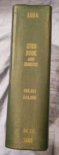 AQHA Official Stud Book & Registry Number 22 1968 Used Condition! - 第 1/11 張圖片