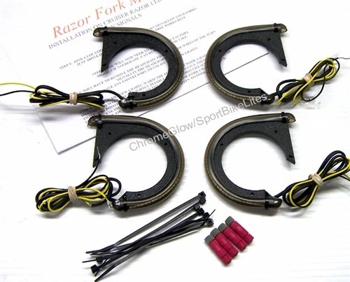 Victory Hammer Razor 56mm Horquilla LED Barras de Luz de Señal de Giro; Doble Pila de Humo Foto 2 de 3