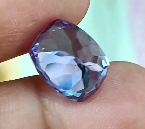 NATURAL 6.5 Ct+ Loose Montana Bi-Color Change Sapphire Cushion Cut GEMSTONE - Picture 5 of 6