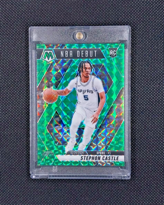 エバンモーブリー　ルーキーサインカード　RC RARE ROOKIE STEPHON CASTLE GREEN ICE MOSIAC 2024-25 MOSAIC NBA