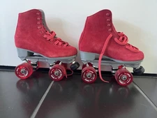 Sure-Grip Boardwalk Red Suede Roller Skates – Men’s Size 4 – With Box