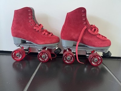 Sure-Grip Boardwalk Red Suede Roller Skates   Men s Size 4   With Box