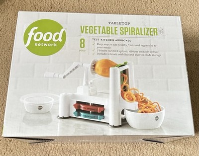 Food Network Tabletop Vegetable Spiralizer 8-Piece Set Brand New In Box