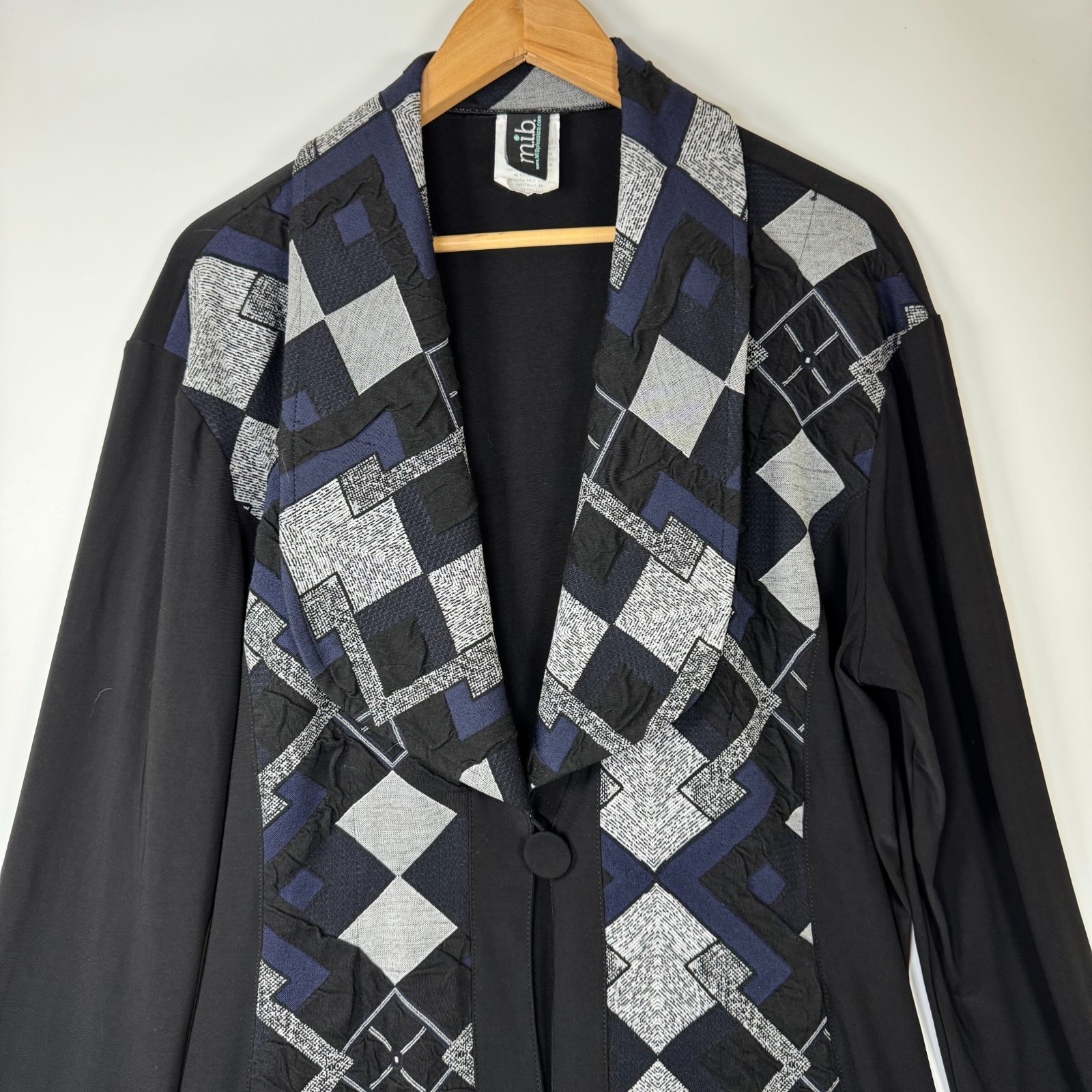 MIB Plus Size 1X Patchwork Knit Cardigan Duster B… - image 2