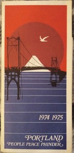 Portland Oregon People Place Phinder Vintage 1974 - 1975 Guide And Map