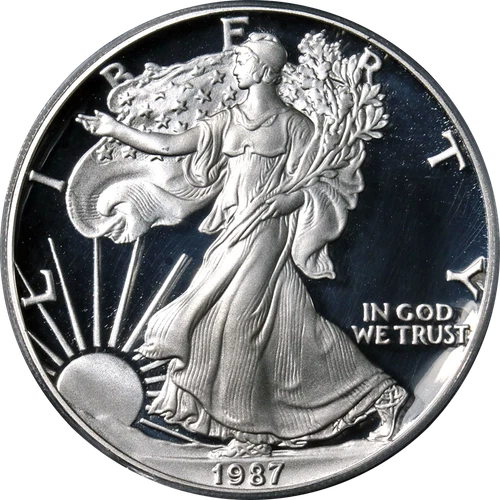 1987-S Silver American Eagle $1 PCGS PR70 DCAM - STOCK