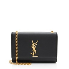 Saint Laurent Grain de Poudre Monogram Kate Small Shoulder Bag