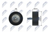 NTY Umlenk-/FüHrungsrolle, Keilrippenriemen RNK-CT-007 FüR CitroËN Peugeot