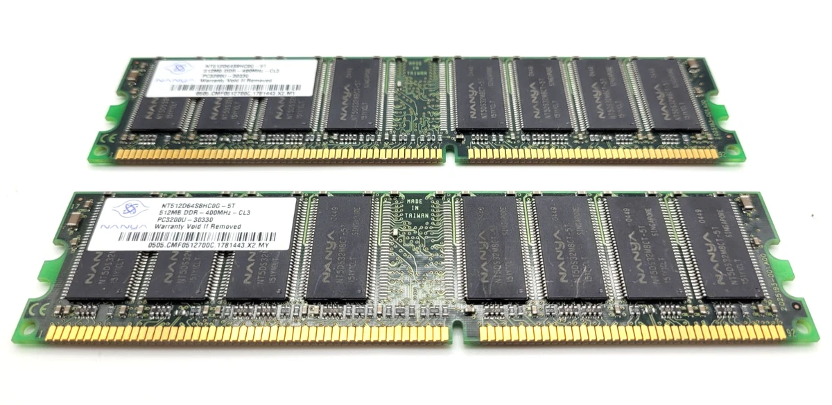 1Go DDR 400MHz PC3200 200-PIN SODIMM MÉMOIRE POUR ORDINATEURS PORTABLES