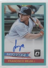 2018 Panini Donruss Optic Aqua Prizm 16/99 Francisco Mejia #84S-FM Auto 4f5