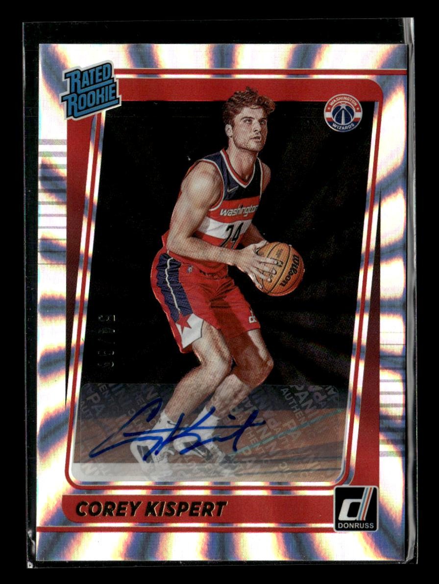 2021-22 Donruss #233 Corey Kispert Rated Rookies Signatures Choice Red #/99
