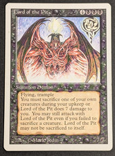 MTG Card - 1x DLord of the Pit - Revised (3rd) Edition - HP - Vintage Magic 1994