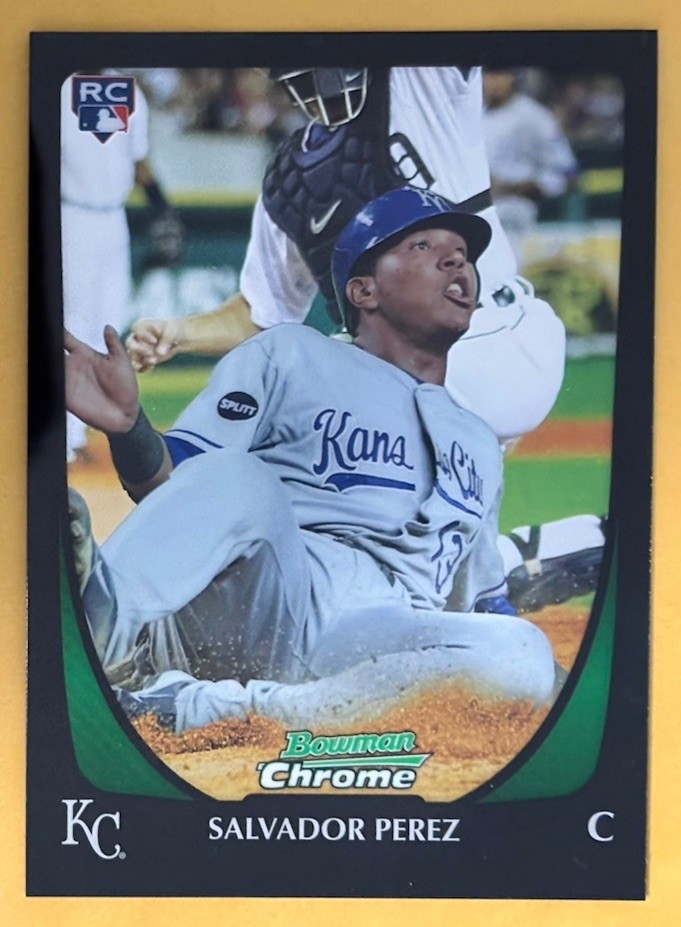 2011 BOWMAN DRAFT SALVADOR PEREZ RC CHROME ROOKIE CARD NO. 12 KANSAS CITY ROYALS