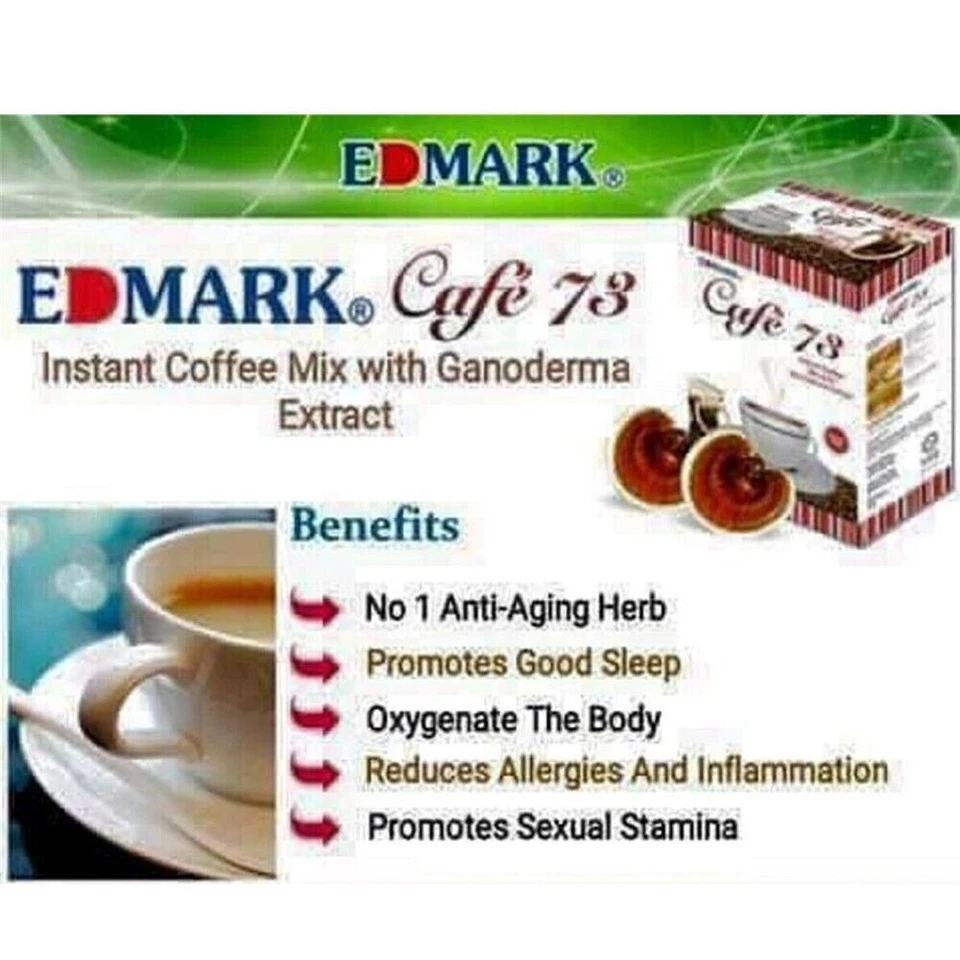 20er Jahre Bio Ganoderma Kaffee Edmark Cafe 73 zuckerfrei + kostenloser Versand - Bild 4 von 4