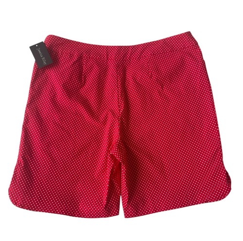Jessica Riley Red White Polka Dot Shorts Pockets 9 Inch Inseam Woman's 3X NWT - Picture 3 of 3