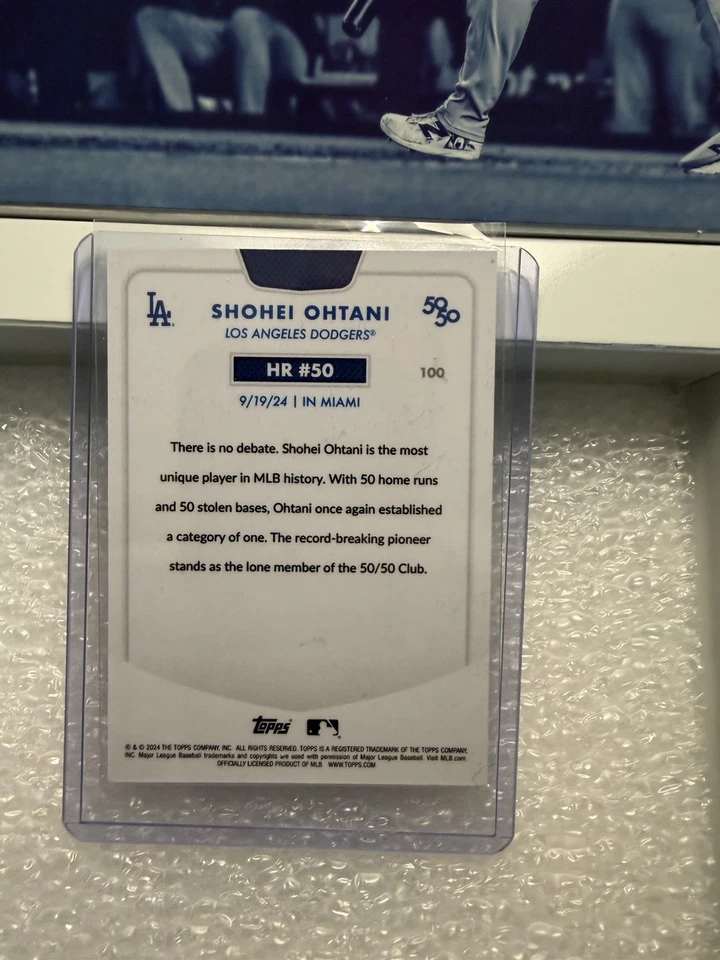 Shohei Ohtani 50/50 Topps Aqua /75 HOME RUN #50!! - Image 2 of 4