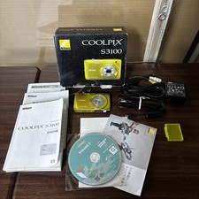 Nikon Coolpix S3100 Yellow, Charger/Battery Included, Box Operation Confirmed