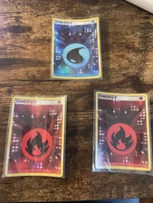 Pokémon 3 Card Energy Lot Of 3 Fire & Water
