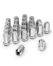 Lug Nuts Compatible with Chevy GMC Ford Ram 150014mmx1.5 M14x1.5 24 Silver