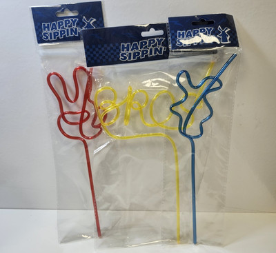 (NEU) Dutch Bros Silly Crazy Straw Komplettsatz 3 - Merch Juni 2025